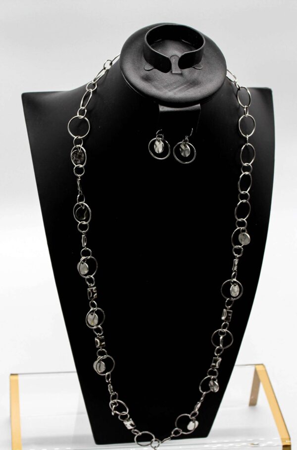 Circle Chain And Earrings Set