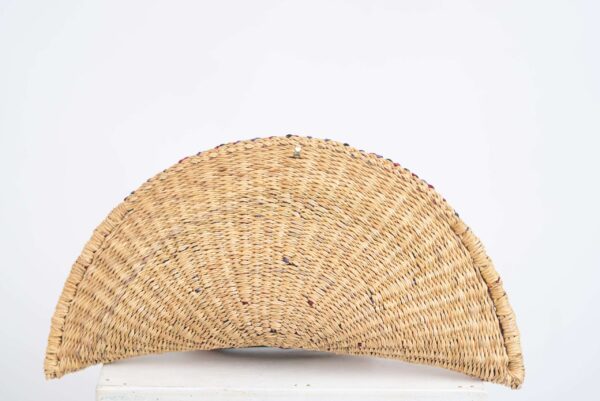 Half Moon Organic Straw Clutch